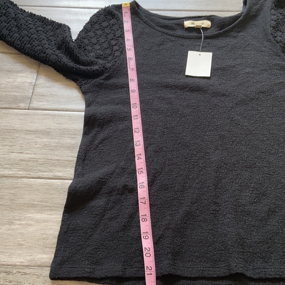 Madewell Texture &Thread Eyelet Mix Ruffle Top - Picture 11 of 11